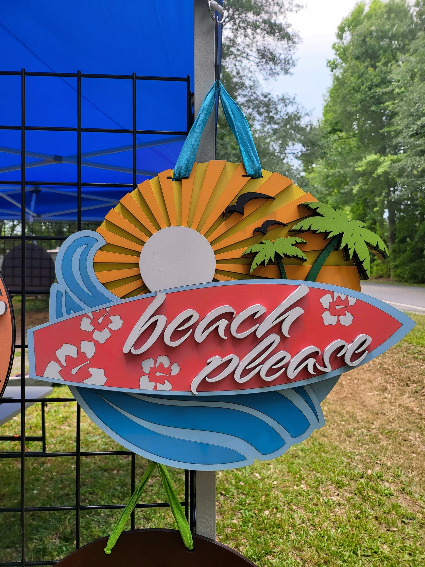 Beach Please Door Hanger