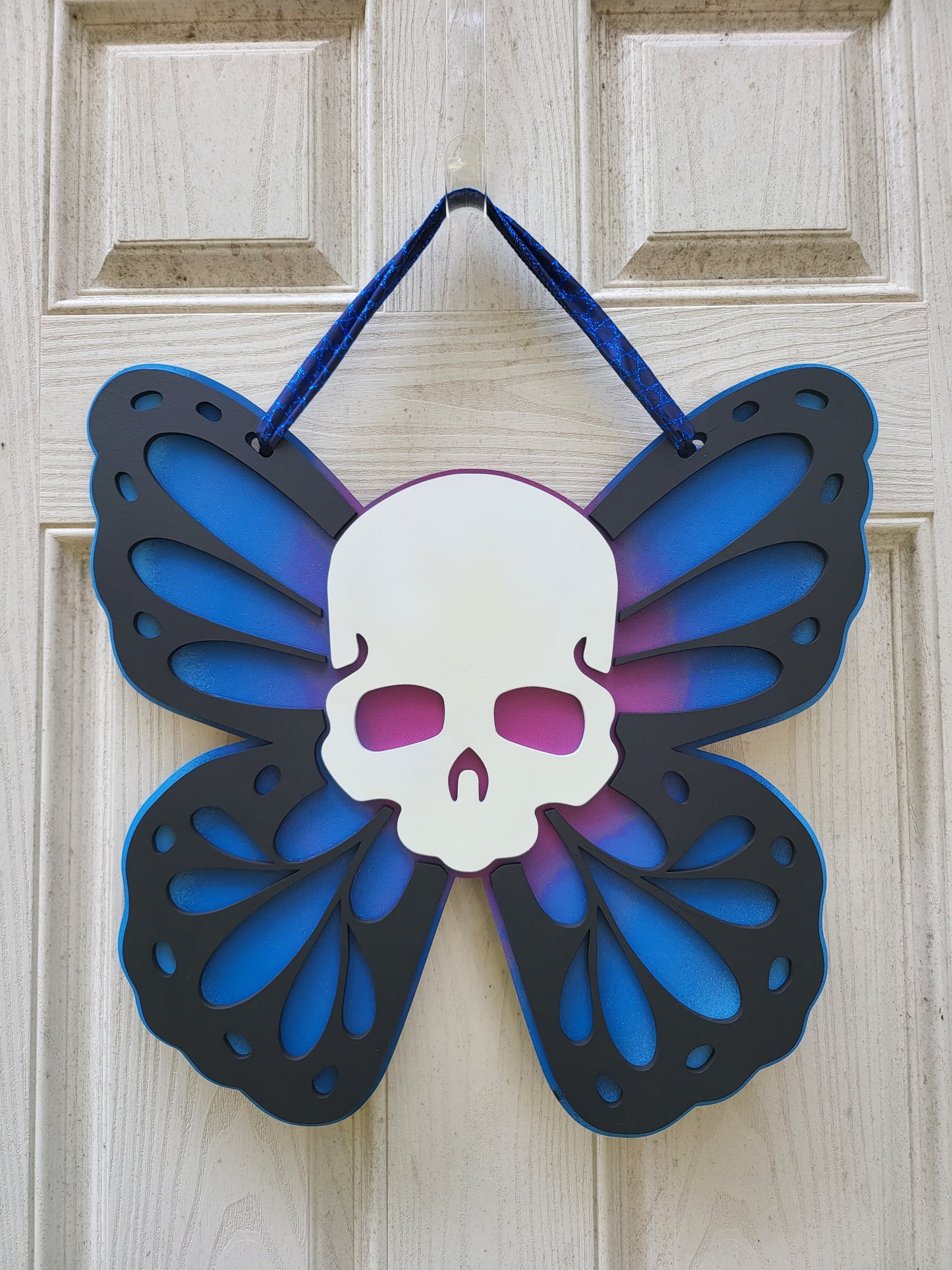 Skull Butterfly Door Hanger