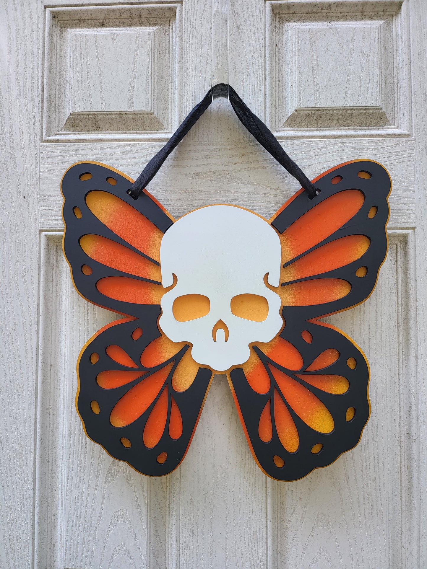 Skull Butterfly Door Hanger