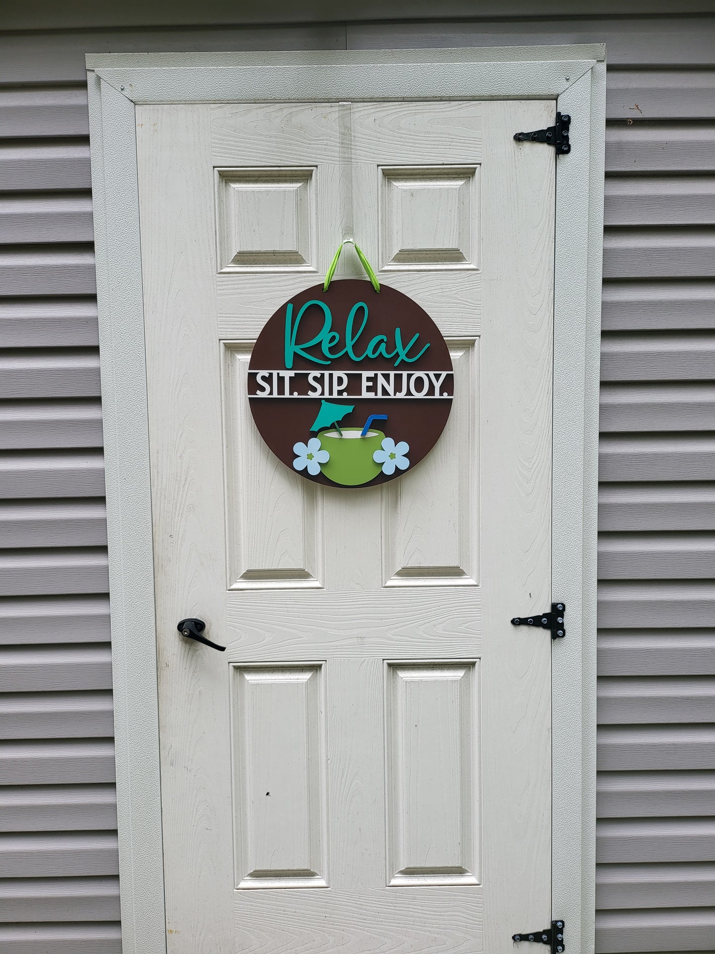 Sit Sip Enjoy Door Hanger